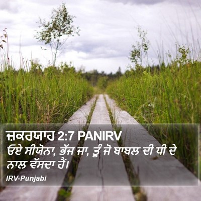 ਜ਼ਕਰਯਾਹ 2:7 PANIRV Bible Verse Image