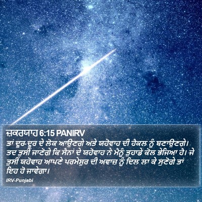 ਜ਼ਕਰਯਾਹ 6:15 PANIRV Bible Verse Image
