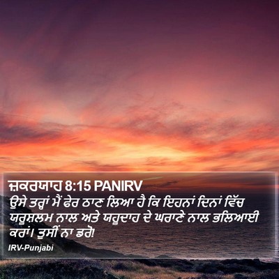 ਜ਼ਕਰਯਾਹ 8:15 PANIRV Bible Verse Image