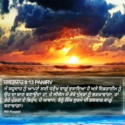 ਜ਼ਕਰਯਾਹ 9:13 PANIRV Bible Verse Image