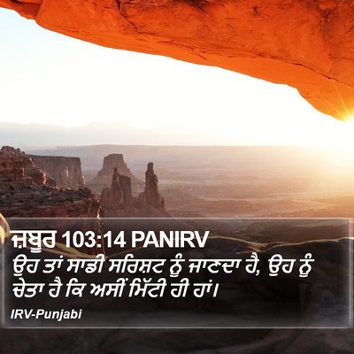 ਜ਼ਬੂਰ 103:14 PANIRV Bible Verse Image