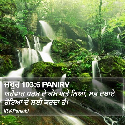 ਜ਼ਬੂਰ 103:6 PANIRV Bible Verse Image