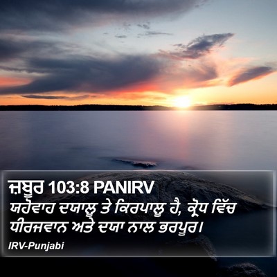 ਜ਼ਬੂਰ 103:8 PANIRV Bible Verse Image