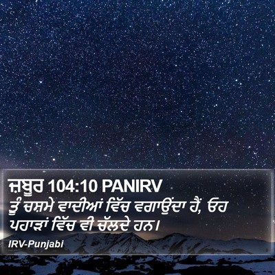 ਜ਼ਬੂਰ 104:10 PANIRV Bible Verse Image