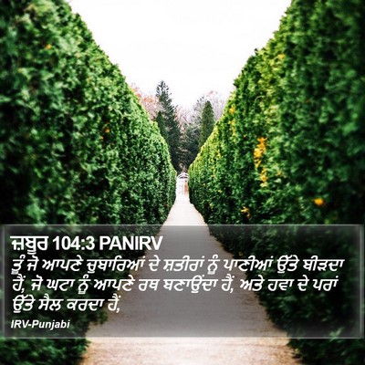 ਜ਼ਬੂਰ 104:3 PANIRV Bible Verse Image