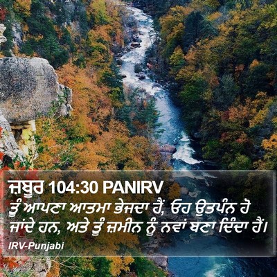 ਜ਼ਬੂਰ 104:30 PANIRV Bible Verse Image