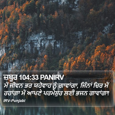 ਜ਼ਬੂਰ 104:33 PANIRV Bible Verse Image