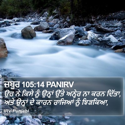 ਜ਼ਬੂਰ 105:14 PANIRV Bible Verse Image