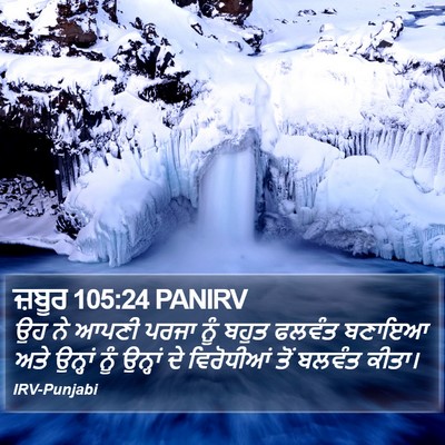 ਜ਼ਬੂਰ 105:24 PANIRV Bible Verse Image