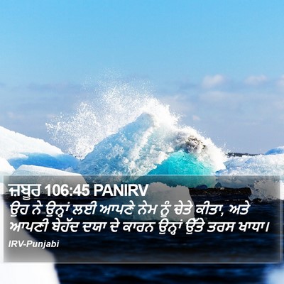ਜ਼ਬੂਰ 106:45 PANIRV Bible Verse Image