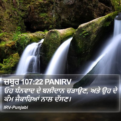 ਜ਼ਬੂਰ 107:22 PANIRV Bible Verse Image