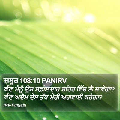 ਜ਼ਬੂਰ 108:10 PANIRV Bible Verse Image