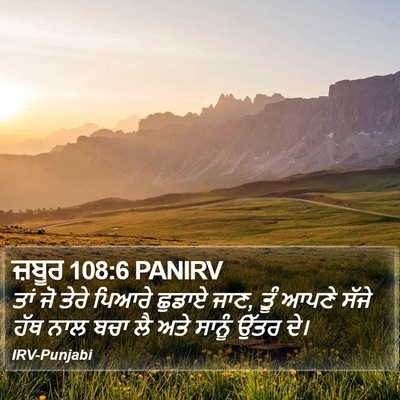 ਜ਼ਬੂਰ 108:6 PANIRV Bible Verse Image