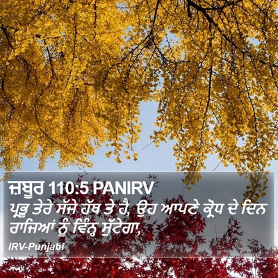 ਜ਼ਬੂਰ 110:5 PANIRV Bible Verse Image