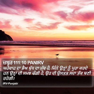 ਜ਼ਬੂਰ 111:10 PANIRV Bible Verse Image
