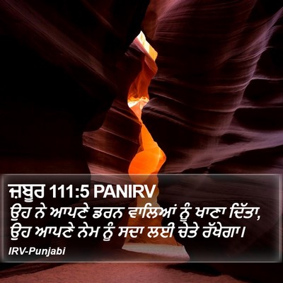ਜ਼ਬੂਰ 111:5 PANIRV Bible Verse Image