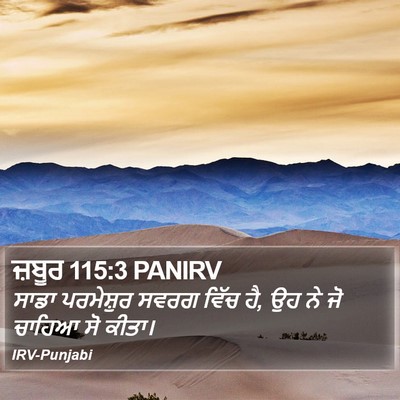 ਜ਼ਬੂਰ 115:3 PANIRV Bible Verse Image