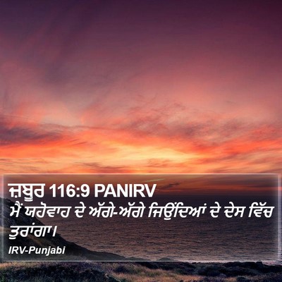 ਜ਼ਬੂਰ 116:9 PANIRV Bible Verse Image