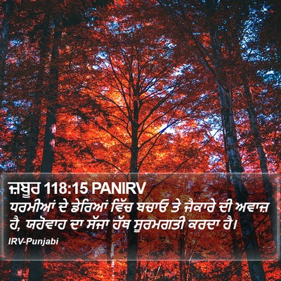 ਜ਼ਬੂਰ 118:15 PANIRV Bible Verse Image