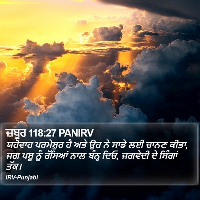 ਜ਼ਬੂਰ 118:27 PANIRV Bible Verse Image