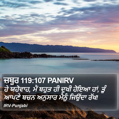 ਜ਼ਬੂਰ 119:107 PANIRV Bible Verse Image