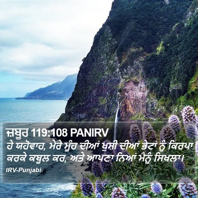 ਜ਼ਬੂਰ 119:108 PANIRV Bible Verse Image