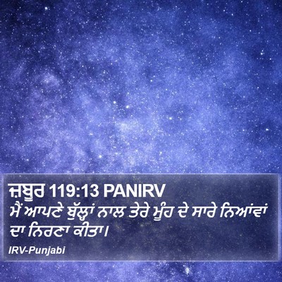 ਜ਼ਬੂਰ 119:13 PANIRV Bible Verse Image