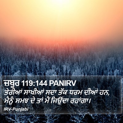 ਜ਼ਬੂਰ 119:144 PANIRV Bible Verse Image