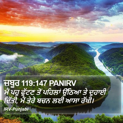 ਜ਼ਬੂਰ 119:147 PANIRV Bible Verse Image