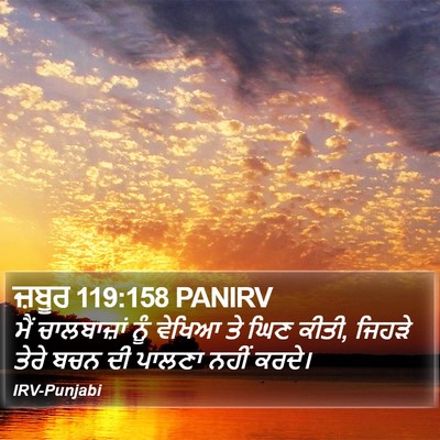 ਜ਼ਬੂਰ 119:158 PANIRV Bible Verse Image