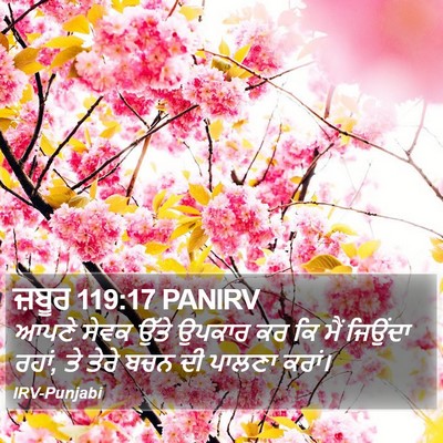 ਜ਼ਬੂਰ 119:17 PANIRV Bible Verse Image