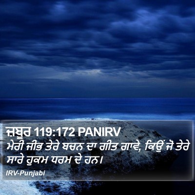 ਜ਼ਬੂਰ 119:172 PANIRV Bible Verse Image