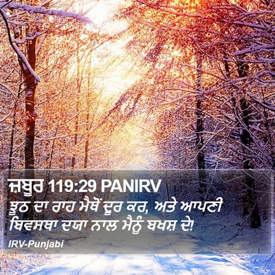 ਜ਼ਬੂਰ 119:29 PANIRV Bible Verse Image