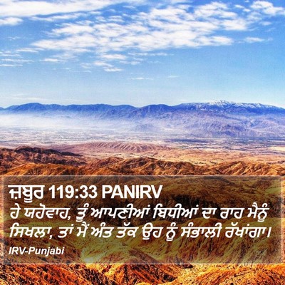 ਜ਼ਬੂਰ 119:33 PANIRV Bible Verse Image