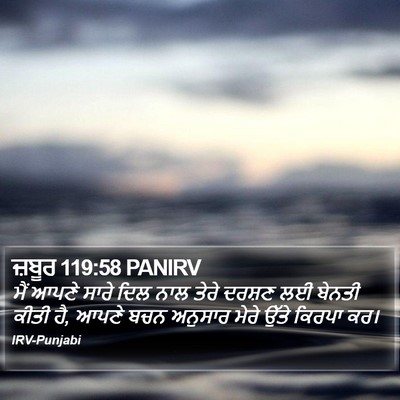 ਜ਼ਬੂਰ 119:58 PANIRV Bible Verse Image