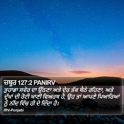 ਜ਼ਬੂਰ 127:2 PANIRV Bible Verse Image
