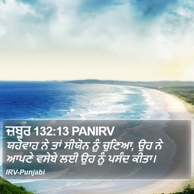 ਜ਼ਬੂਰ 132:13 PANIRV Bible Verse Image