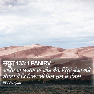 ਜ਼ਬੂਰ 133:1 PANIRV Bible Verse Image