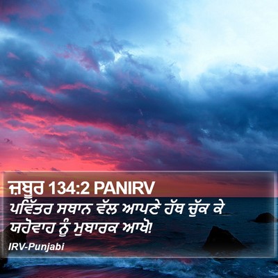 ਜ਼ਬੂਰ 134:2 PANIRV Bible Verse Image