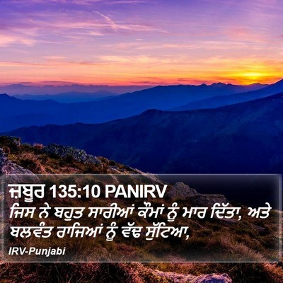 ਜ਼ਬੂਰ 135:10 PANIRV Bible Verse Image