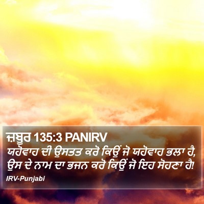 ਜ਼ਬੂਰ 135:3 PANIRV Bible Verse Image