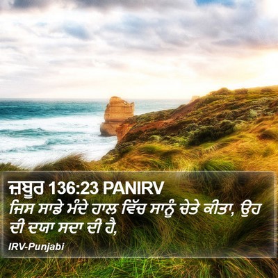 ਜ਼ਬੂਰ 136:23 PANIRV Bible Verse Image