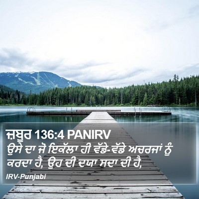 ਜ਼ਬੂਰ 136:4 PANIRV Bible Verse Image