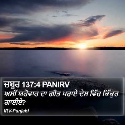 ਜ਼ਬੂਰ 137:4 PANIRV Bible Verse Image