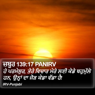 ਜ਼ਬੂਰ 139:17 PANIRV Bible Verse Image
