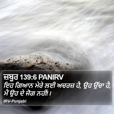 ਜ਼ਬੂਰ 139:6 PANIRV Bible Verse Image