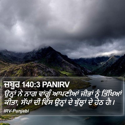 ਜ਼ਬੂਰ 140:3 PANIRV Bible Verse Image