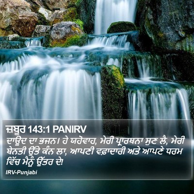 ਜ਼ਬੂਰ 143:1 PANIRV Bible Verse Image