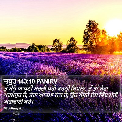 ਜ਼ਬੂਰ 143:10 PANIRV Bible Verse Image