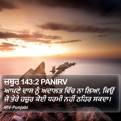 ਜ਼ਬੂਰ 143:2 PANIRV Bible Verse Image